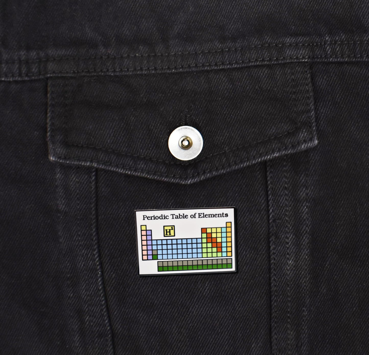 White Periodic Table of Elements Hard Enamel Pin | Clayton Jewelry Labs