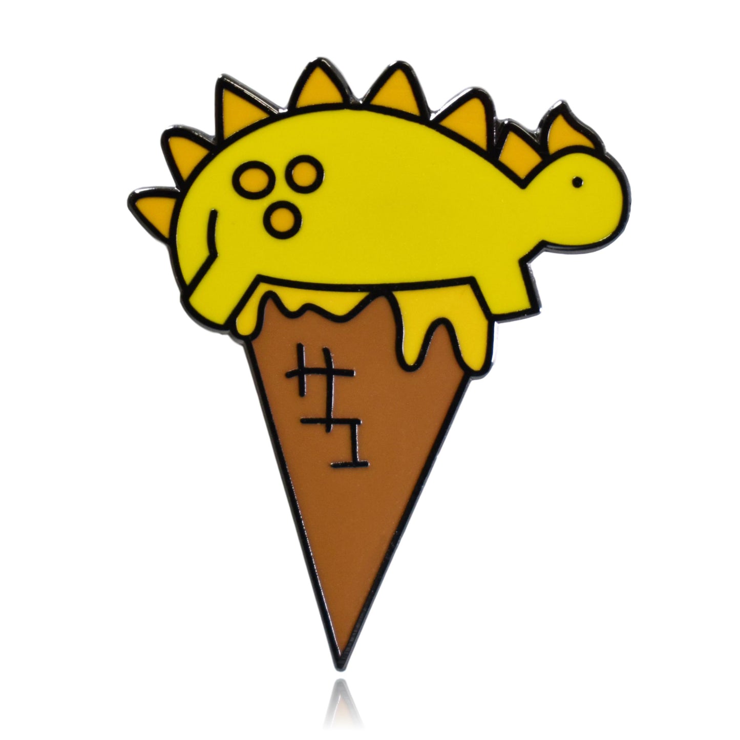 Dinocone Dinosaur Stegosaurus Hard Enamel Lapel Pin