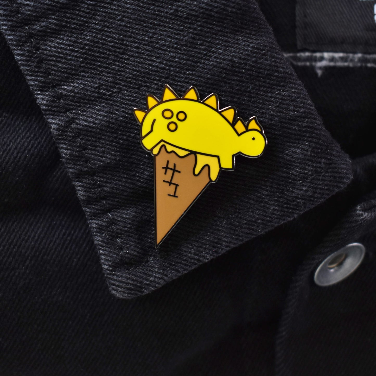Dinocone Dinosaur Stegosaurus Hard Enamel Lapel Pin