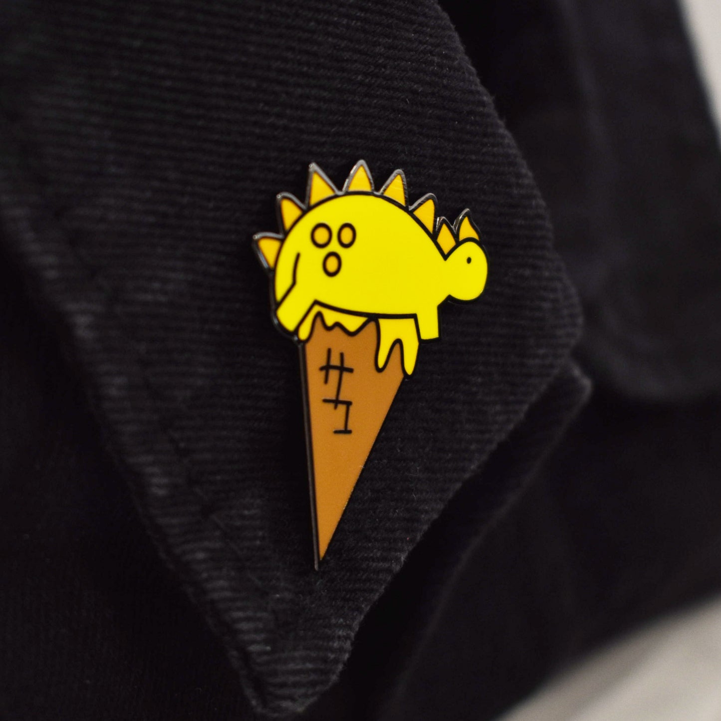 Dinocone Dinosaur Stegosaurus Hard Enamel Lapel Pin