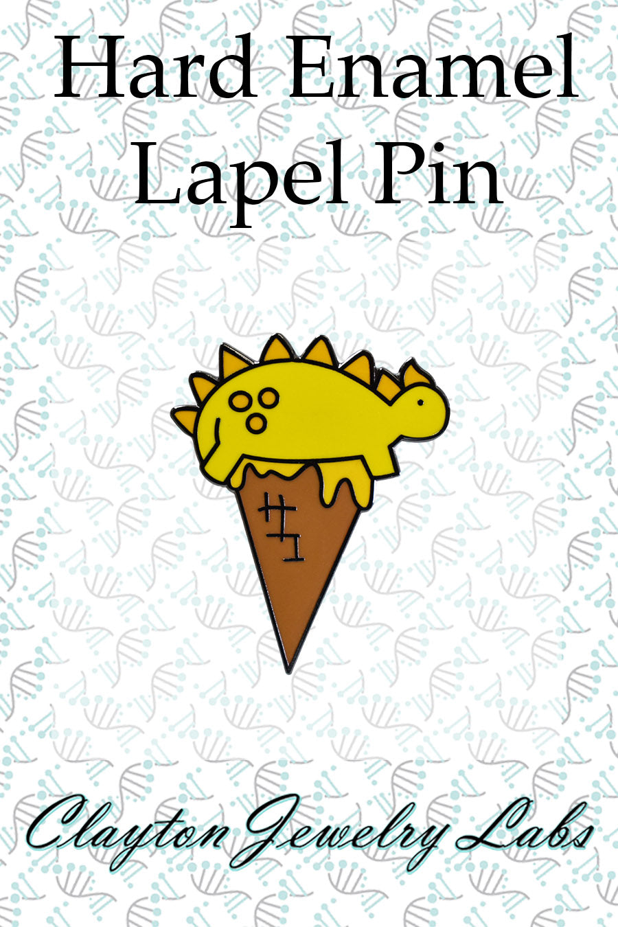 Dinocone Dinosaur Stegosaurus Hard Enamel Lapel Pin