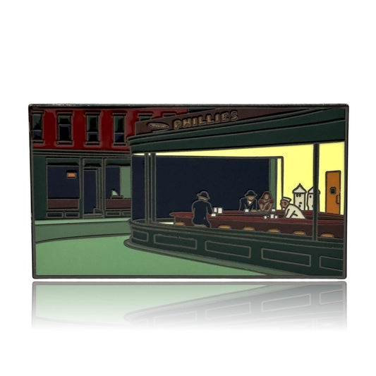 Nighthawks Painting Enamel Pin - Clayton Jewelry Labs