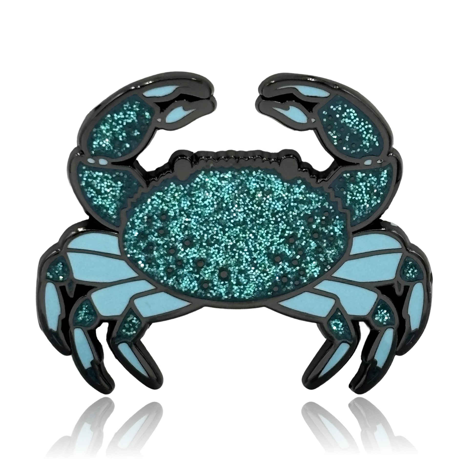 Crab Glitter Enamel Pin - Clayton Jewelry Labs