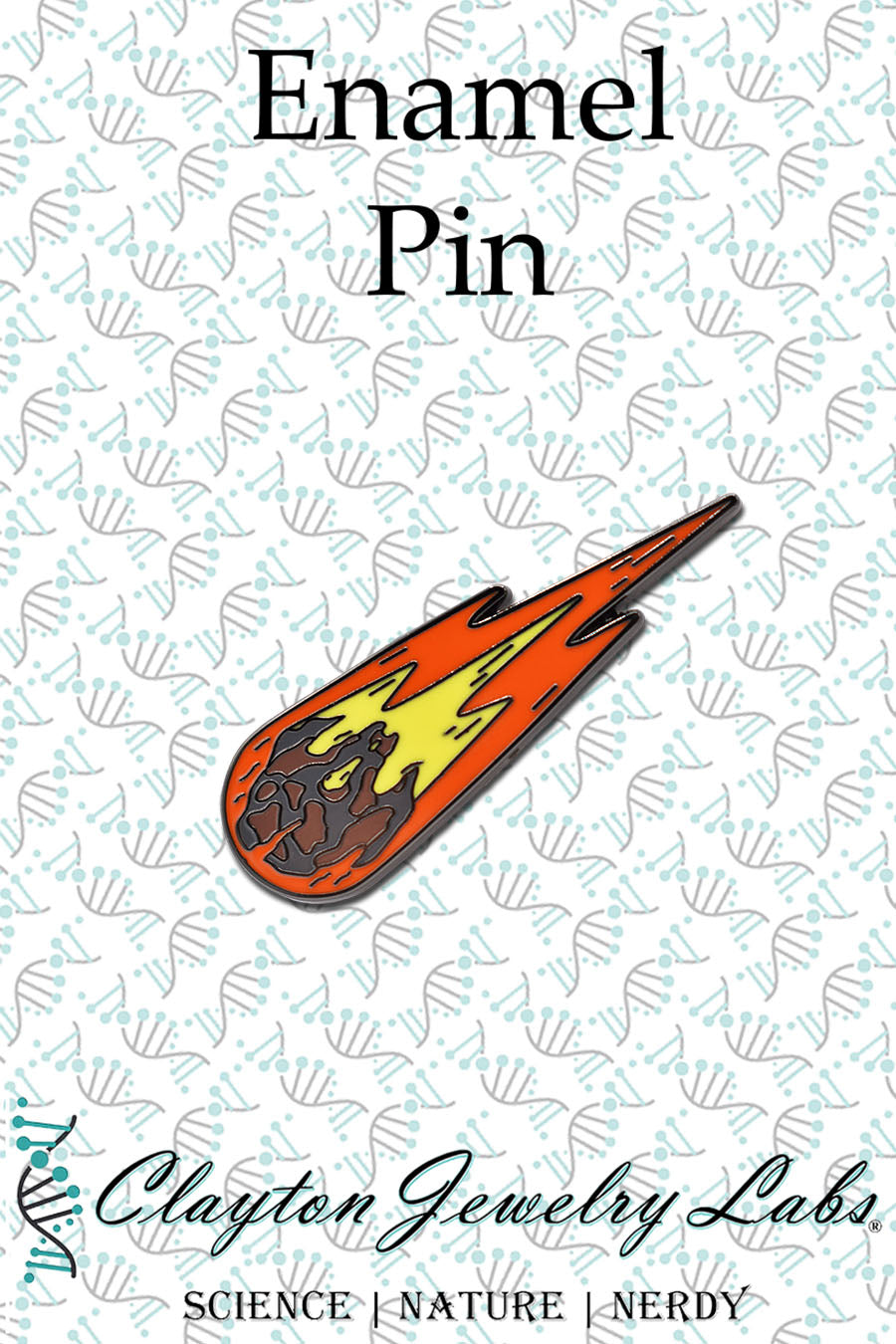 Asteroid Meteor Enamel Pin | Clayton Jewelry Labs