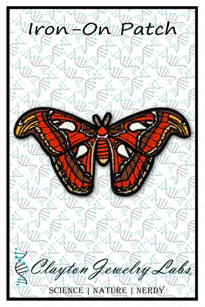 Atlas Moth Embroidered Iron-on Patch