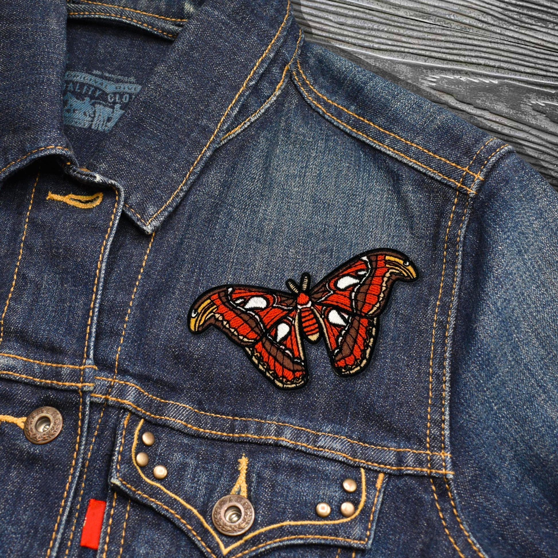 Atlas Moth Embroidered Iron-on Patch