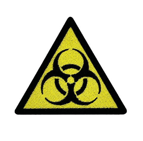 Biohazard Safety Warning Embroidered Iron-on Patch | Clayton Jewelry Labs