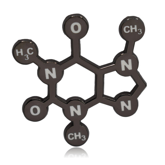 Caffeine Molecule Enamel Pin | Clayton Jewelry Labs