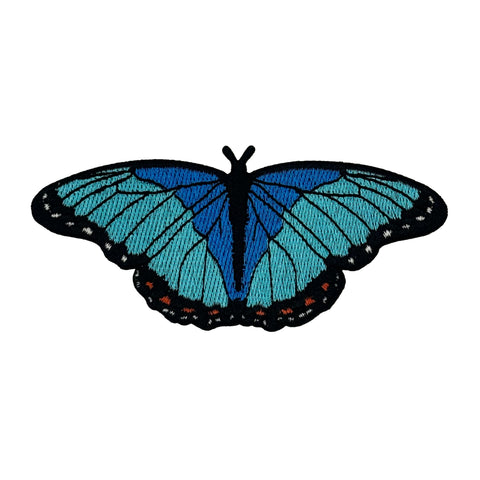 Blue Morpho Butterfly Embroidered Iron-on Patch | Clayton Jewelry Labs