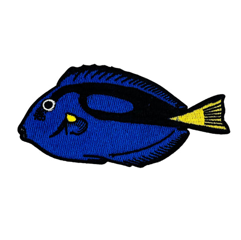 Blue Tang Fish Embroidered Iron-on Patch | Clayton Jewelry Labs