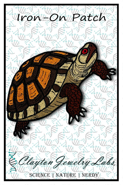 Box Turtle Embroidered Iron-on Patch | Clayton Jewelry Labs