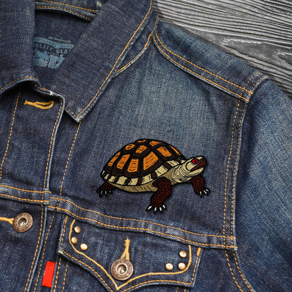 Box Turtle Embroidered Iron-on Patch | Clayton Jewelry Labs