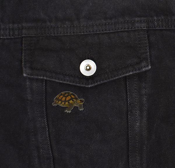 Box Turtle Enamel Pin | Clayton Jewelry Labs