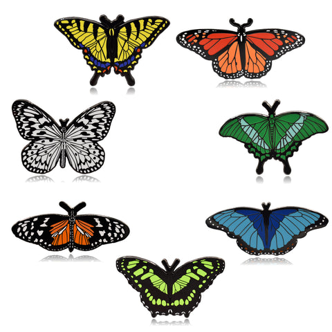 Butterfly Enamel Pin Set of 7