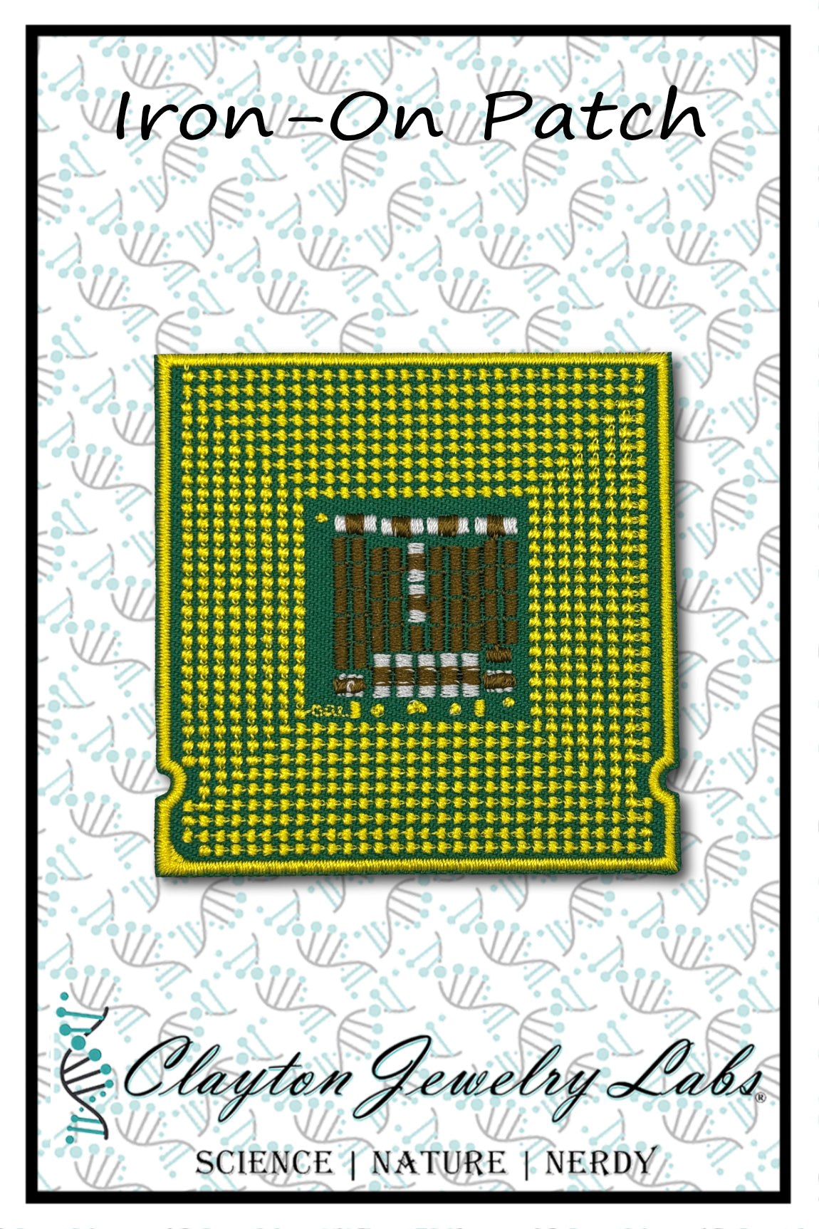 CPU Processor Chip Embroidered Iron-on Patch