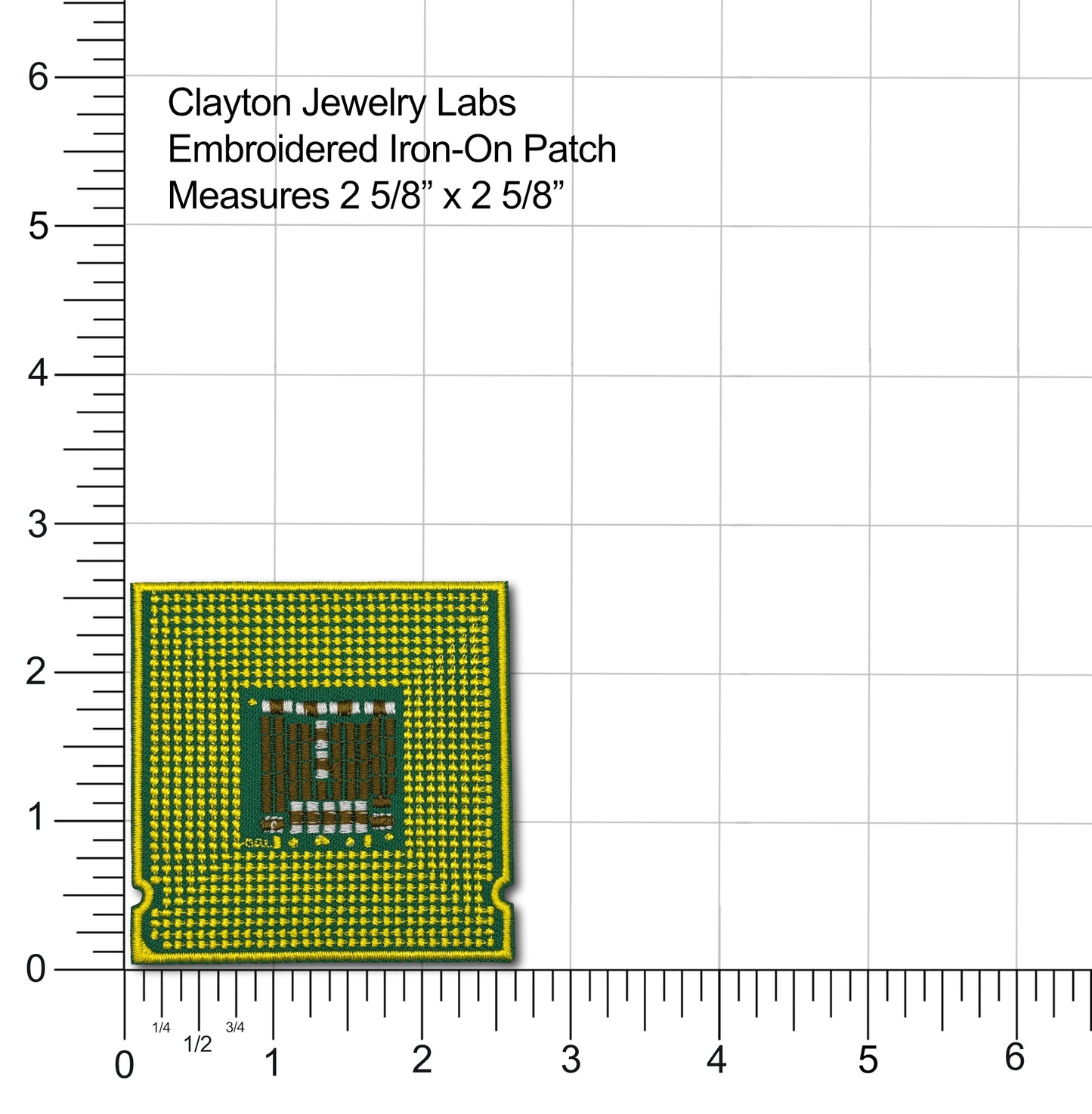 CPU Processor Chip Embroidered Iron-on Patch