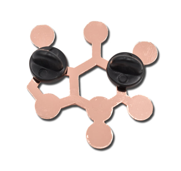 Caffeine Molecule Enamel Pin | Clayton Jewelry Labs