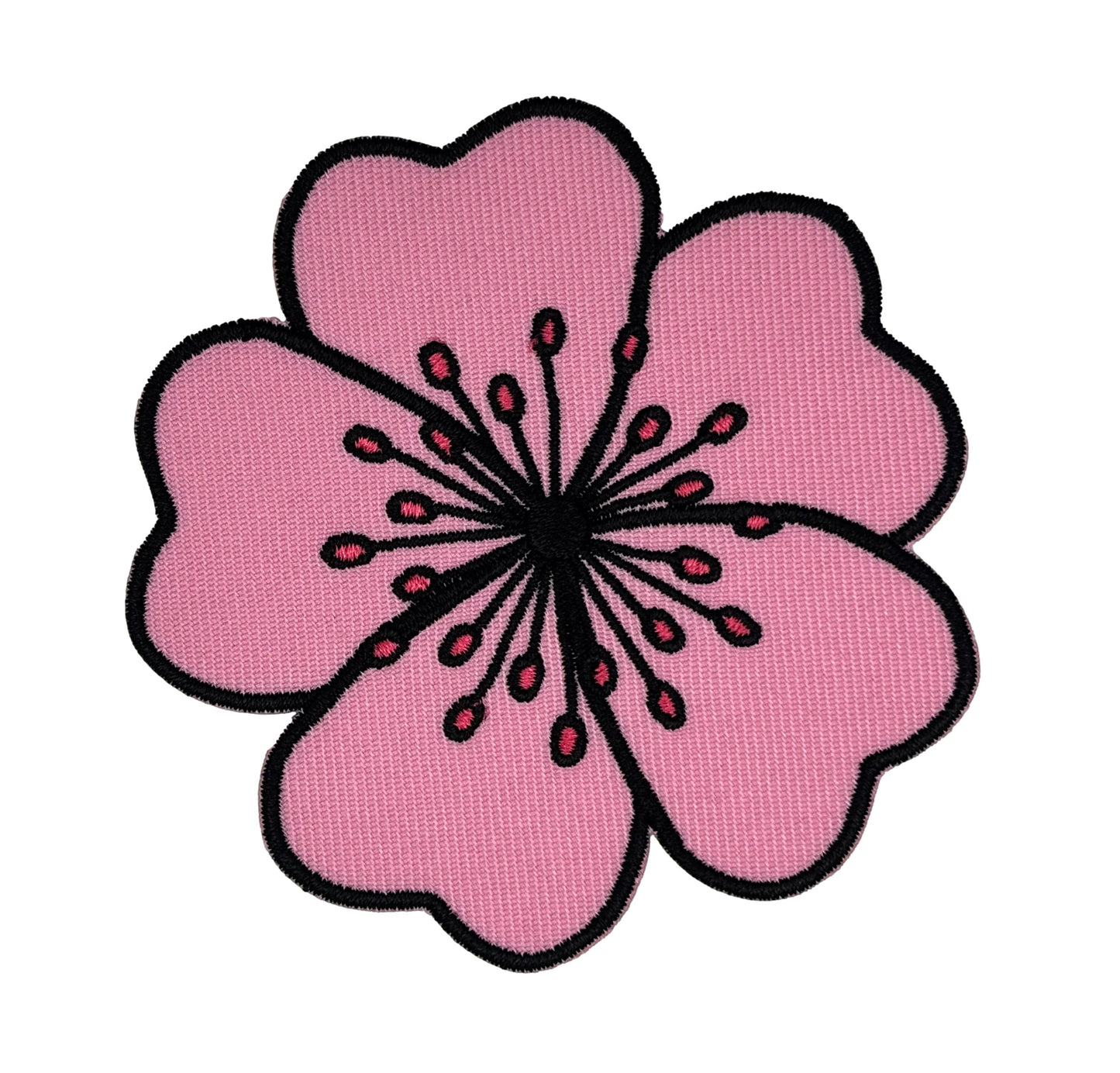 Cherry Blossom Embroidered Iron-on Patch