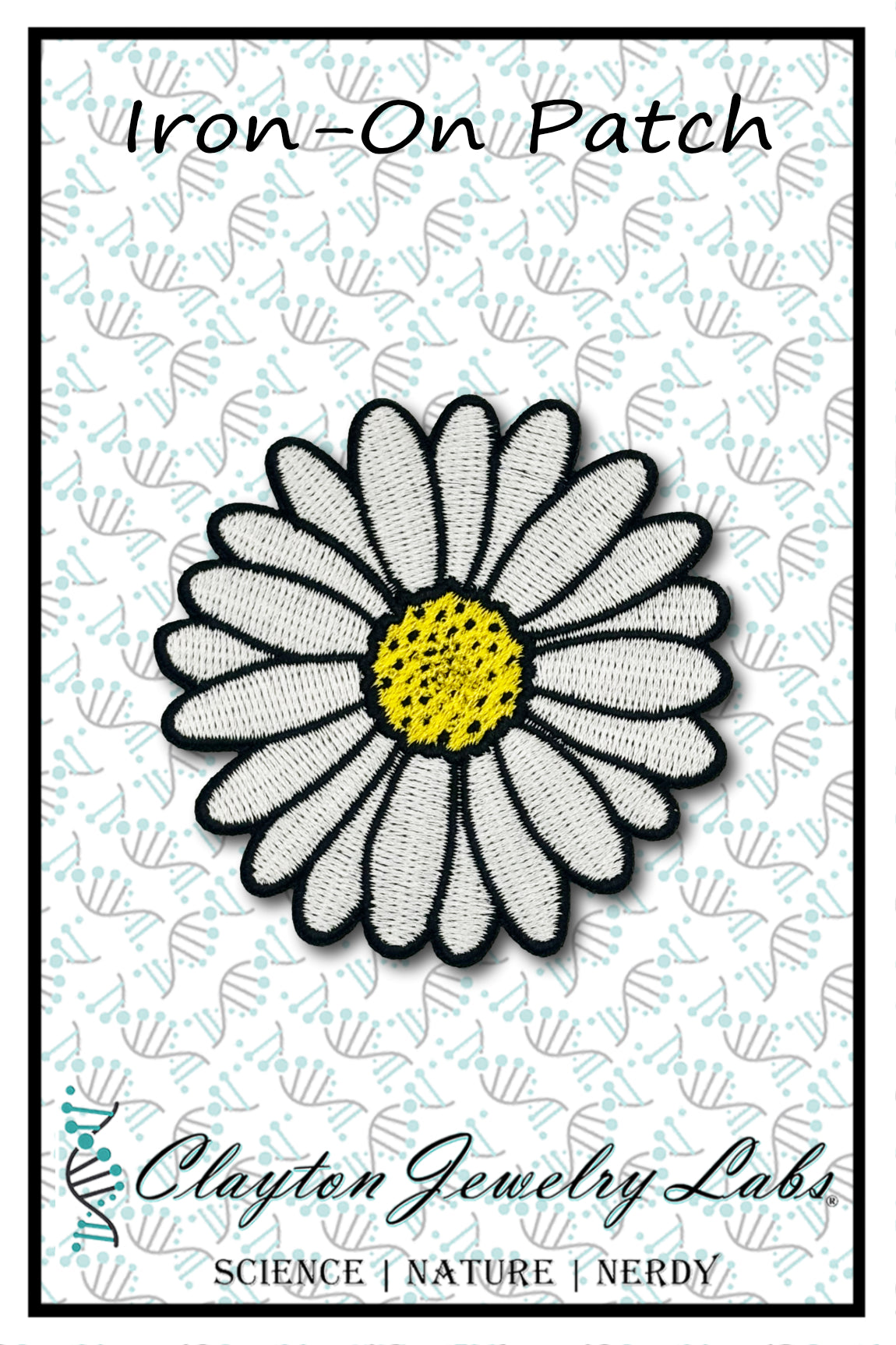 Daisy Flower Embroidered Iron-on Patch | Clayton Jewelry Labs