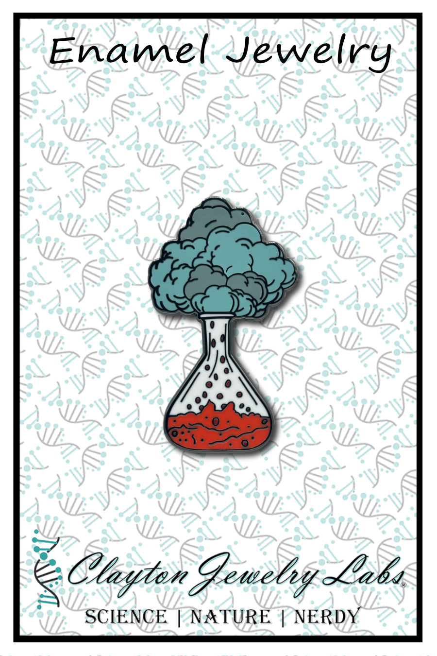 Exploding Erlenmeyer Flask Enamel Pin