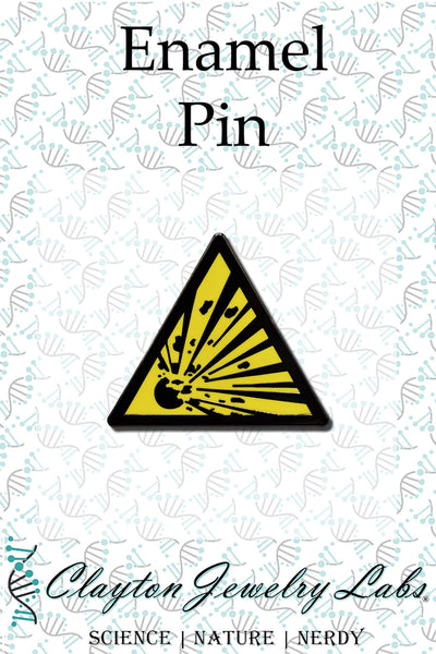 Warning Sign Enamel Pin Set of 9