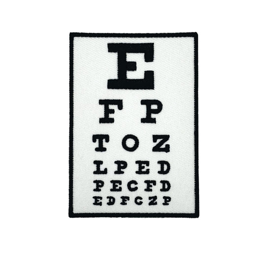Eye Exam Chart Embroidered Iron-on Patch | Clayton Jewelry Labs
