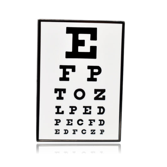 Eye Vision Exam Chart Enamel Pin | Clayton Jewelry Labs