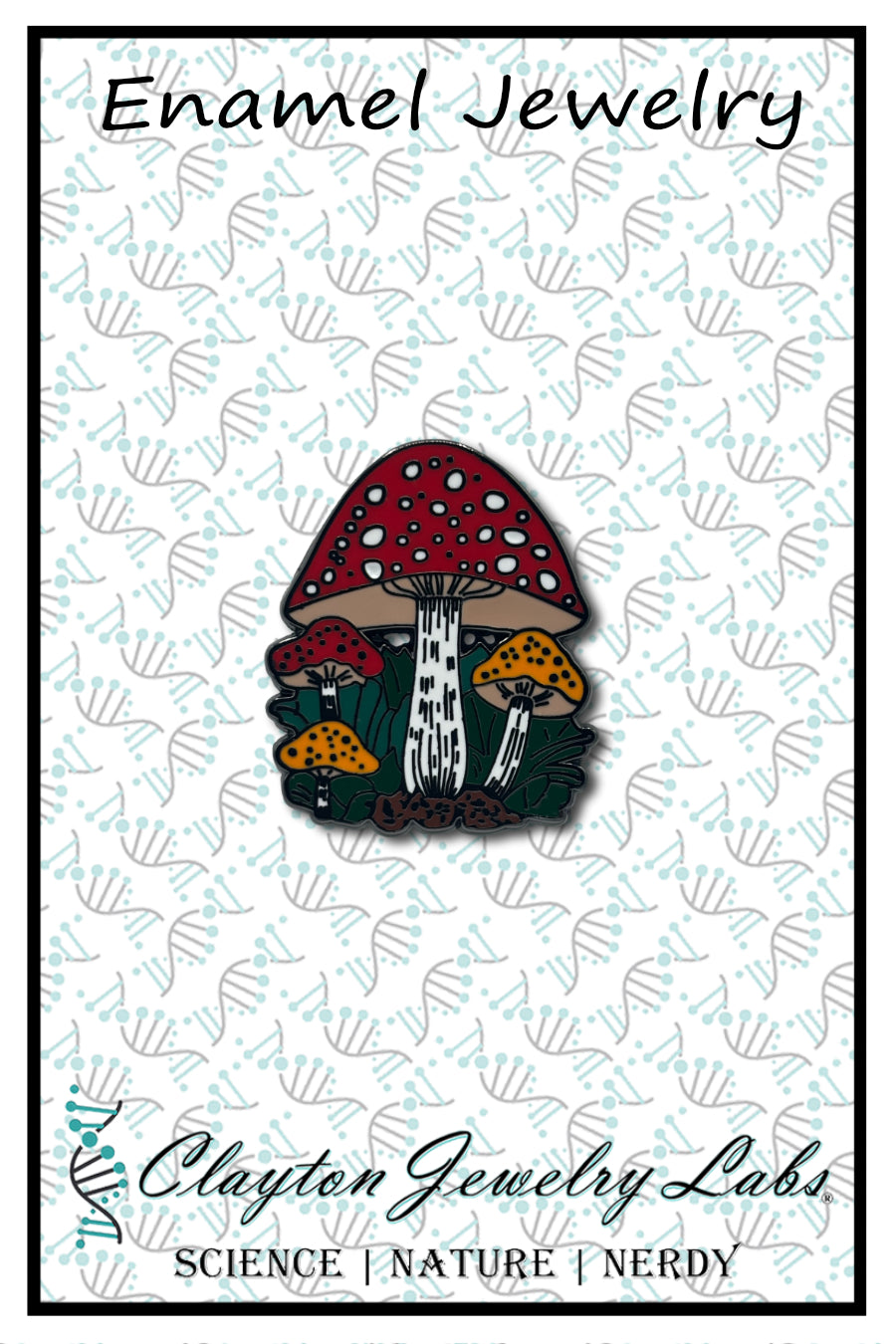 Fantasy Mushrooms Enamel Pin