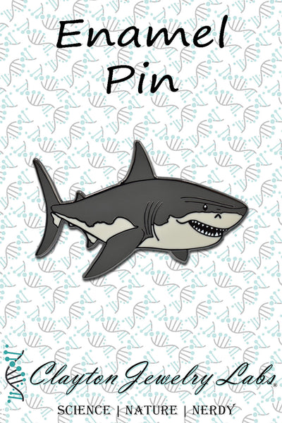 Great White Shark Enamel Pin | Clayton Jewelry Labs