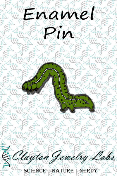 Inchworm Caterpillar Enamel Pin | Clayton Jewelry Labs