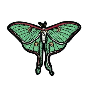 Luna Moth Embroidered Iron-on Patch