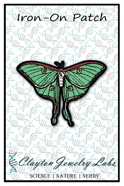 Luna Moth Embroidered Iron-on Patch