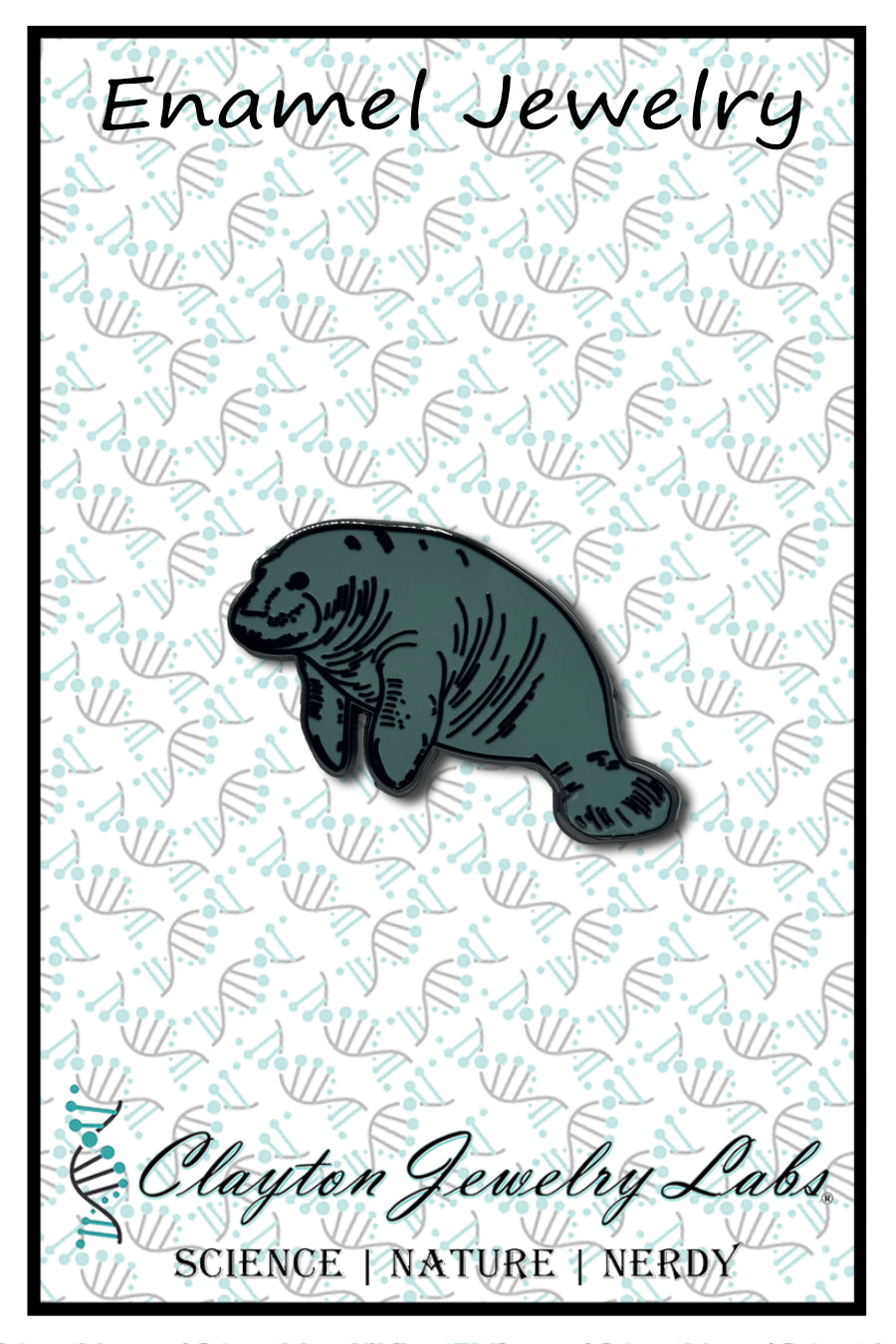 Manatee Enamel Pin