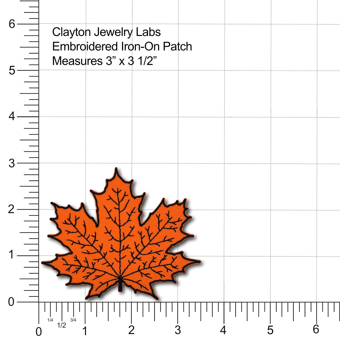Maple Leaf Embroidered Iron-on Patch
