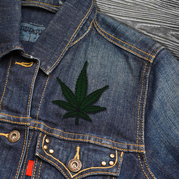 Marijuana Leaf Embroidered Iron-on Patch | Clayton Jewelry Labs