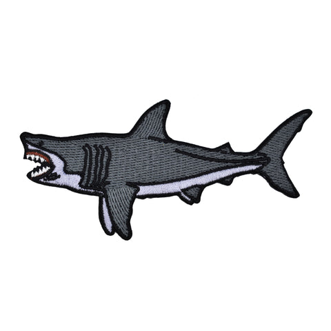 Megalodon Shark Embroidered Iron-on Patch