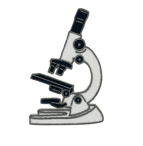 Microscope Embroidered Iron-on Patch | Clayton Jewelry Labs