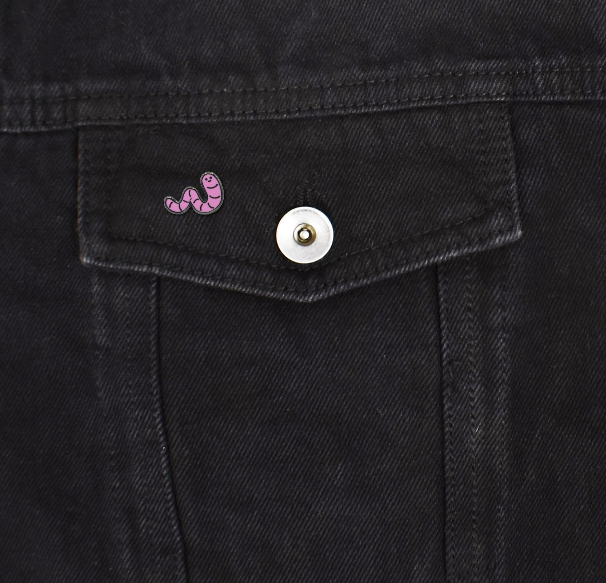 Mini Cartoon Worm Set of 4 Filler Enamel Pins
