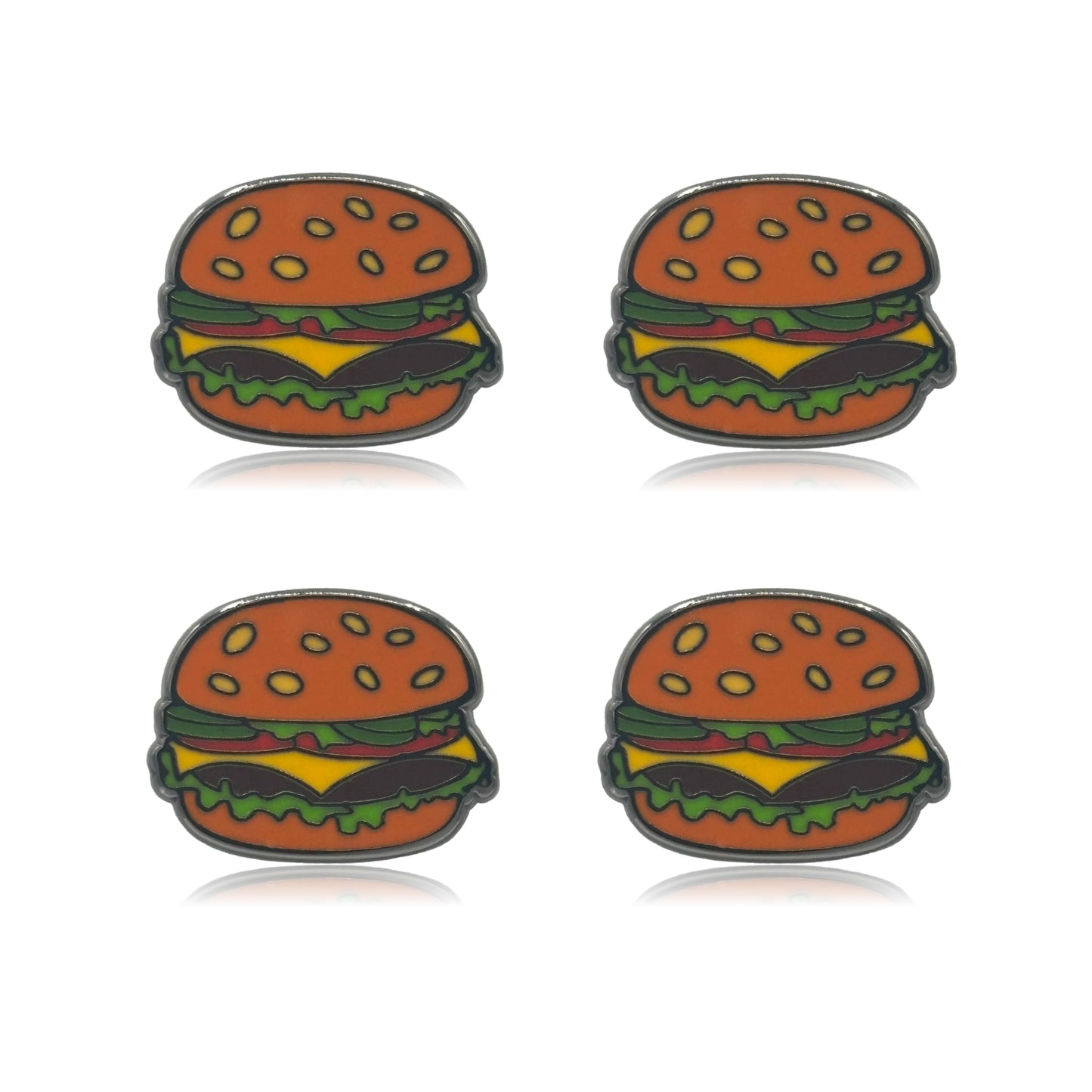 Mini Cheeseburger Set of 4 Filler Enamel Pins