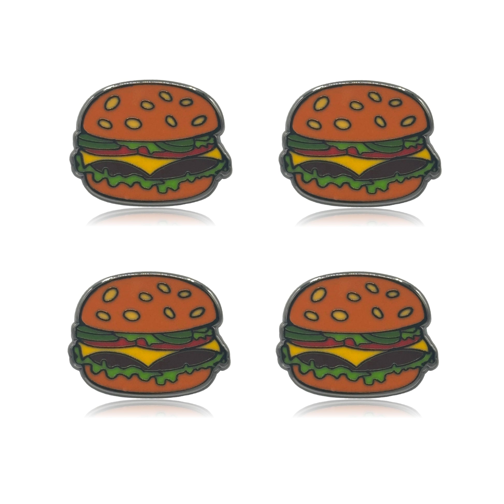 Mini Cheeseburger Set of 4 Filler Enamel Pins