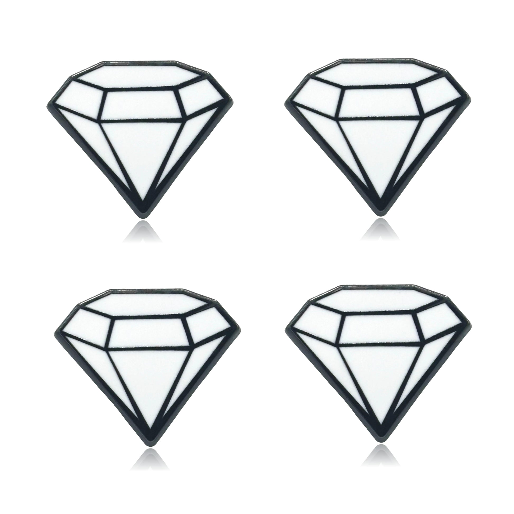 Mini Diamond Set of 4 Filler Enamel Pins