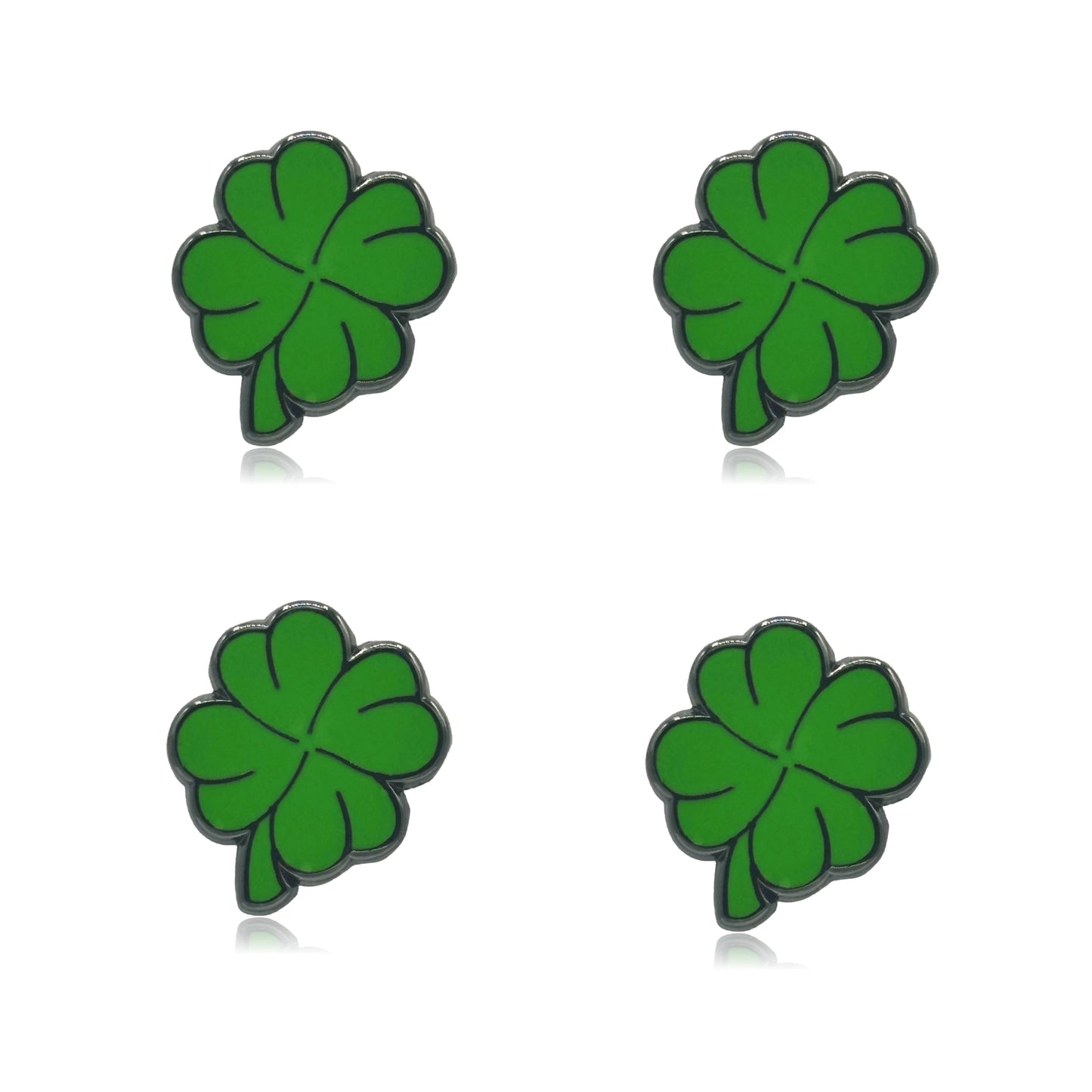 Mini Four Leaf Clover Set of 4 Filler Enamel Pins