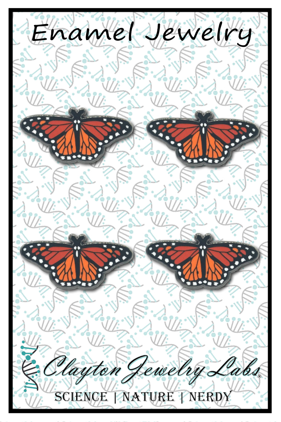 Mini Monarch Butterfly Set of 4 Filler Enamel Pins