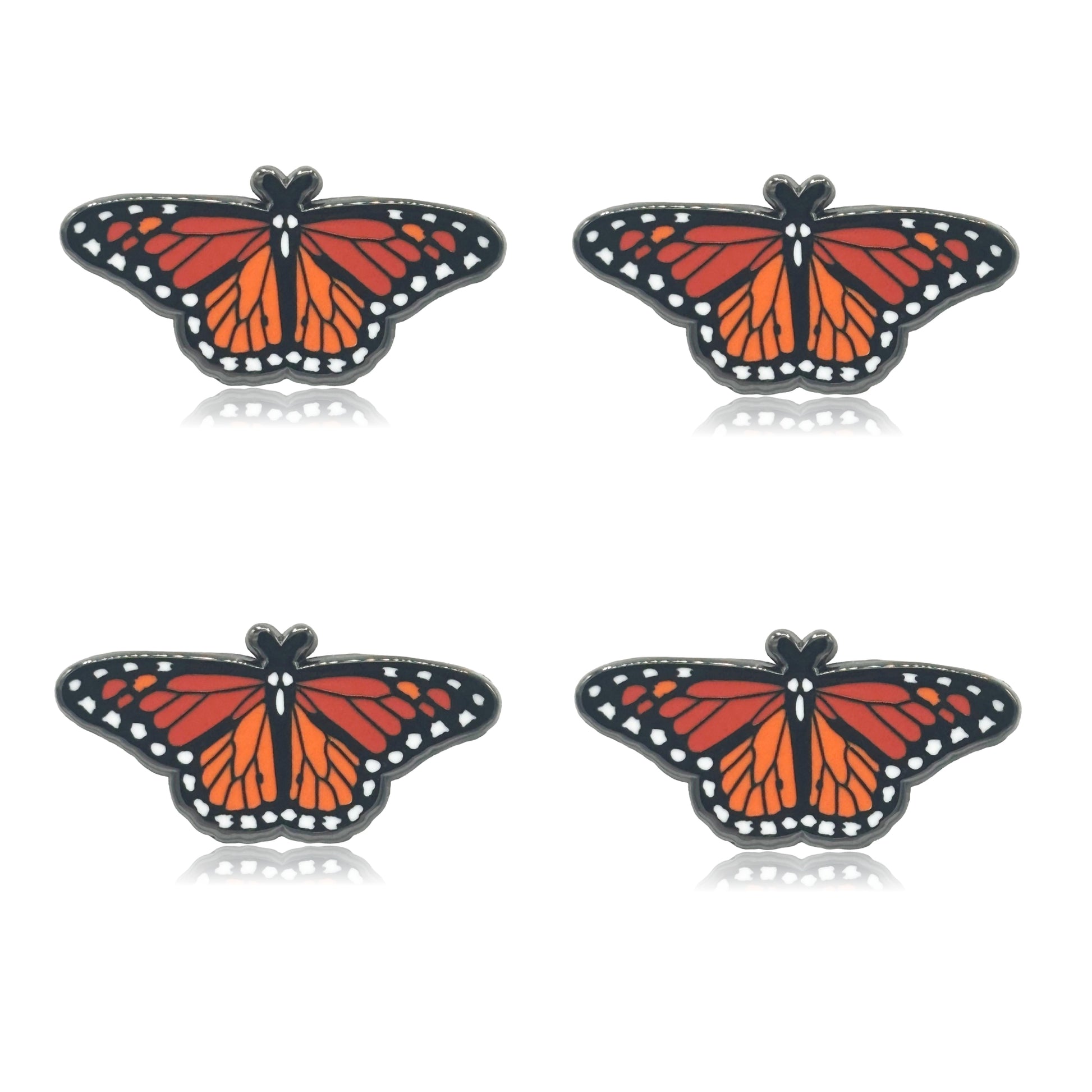Mini Monarch Butterfly Set of 4 Filler Enamel Pins