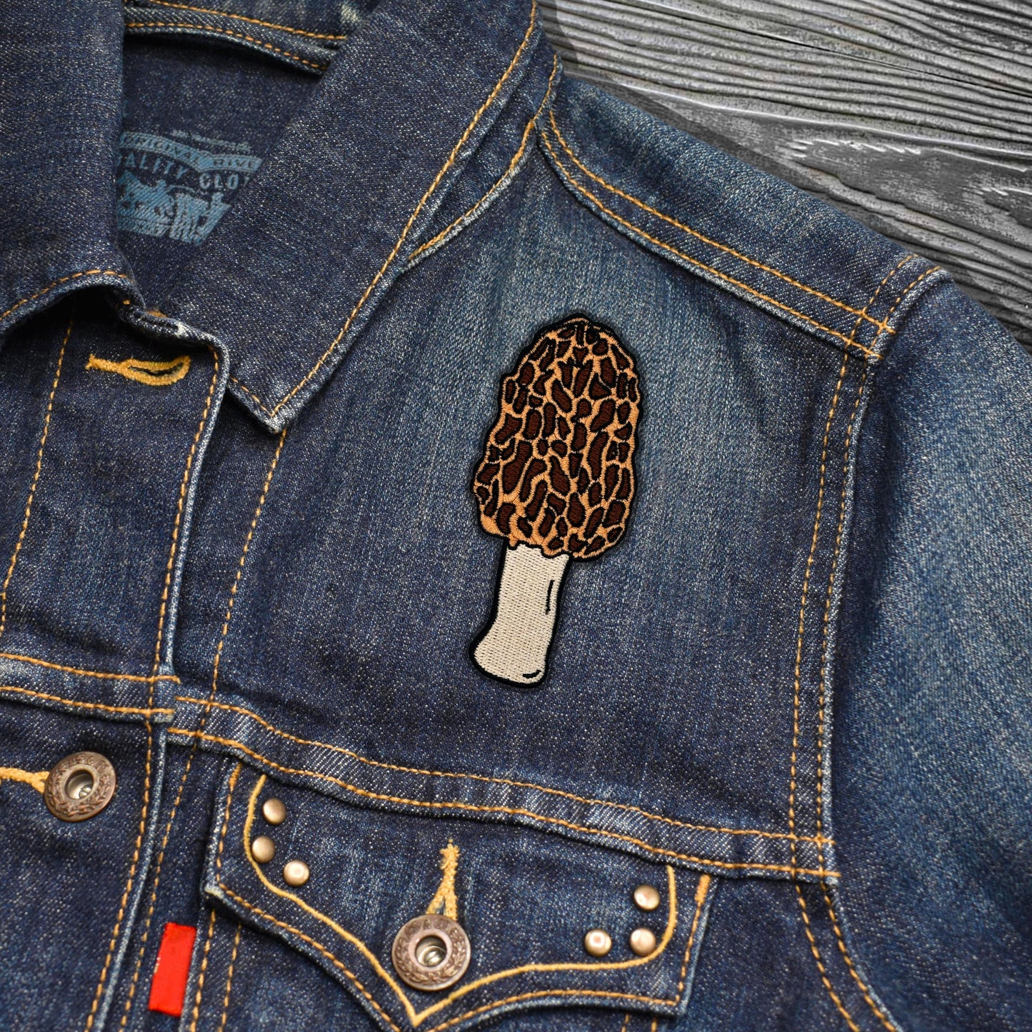 Morel Mushroom Patch on Jacket