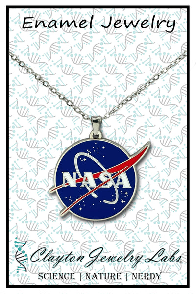 Nasa Logo Enamel Pendant Necklace | Clayton Jewelry Labs