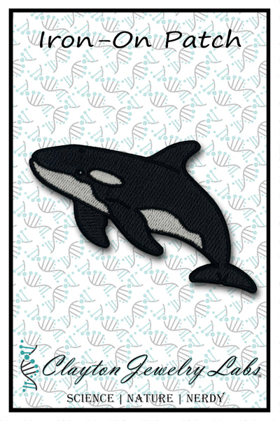 Orca Whale Embroidered Iron-on Patch | Clayton Jewelry Labs