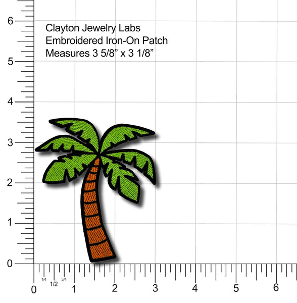 Palm Tree Embroidered Iron-on Patch | Clayton Jewelry Labs