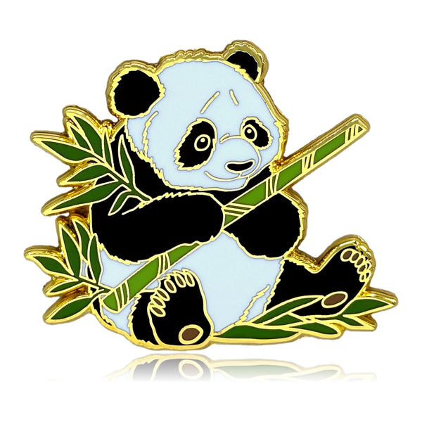 Panda with Bamboo Enamel Pin | Clayton Jewelry Labs