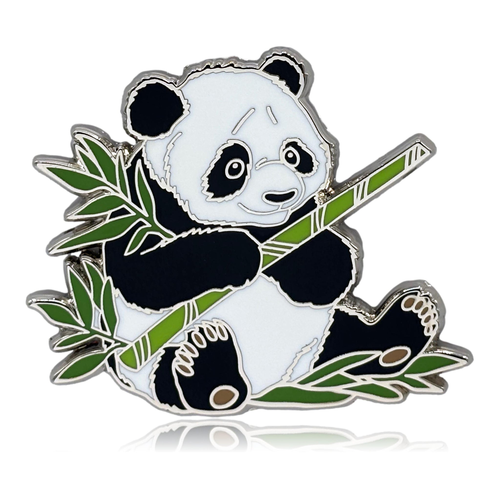 Panda with Bamboo Enamel Pin | Clayton Jewelry Labs